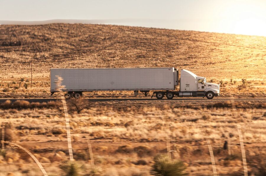 Heavy haul truck on the highway